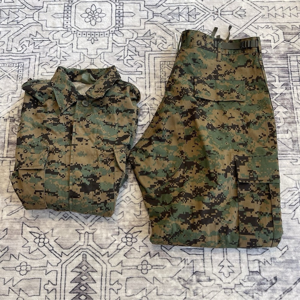 USMC Military Issue MARINES WOODLAND MARPAT CAMO MCCUU UNIFORM Large Regular